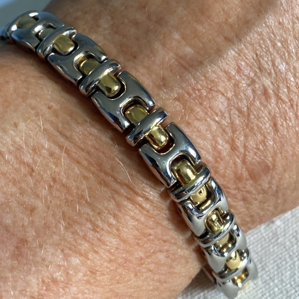 Silver and Gold Link Bracelet